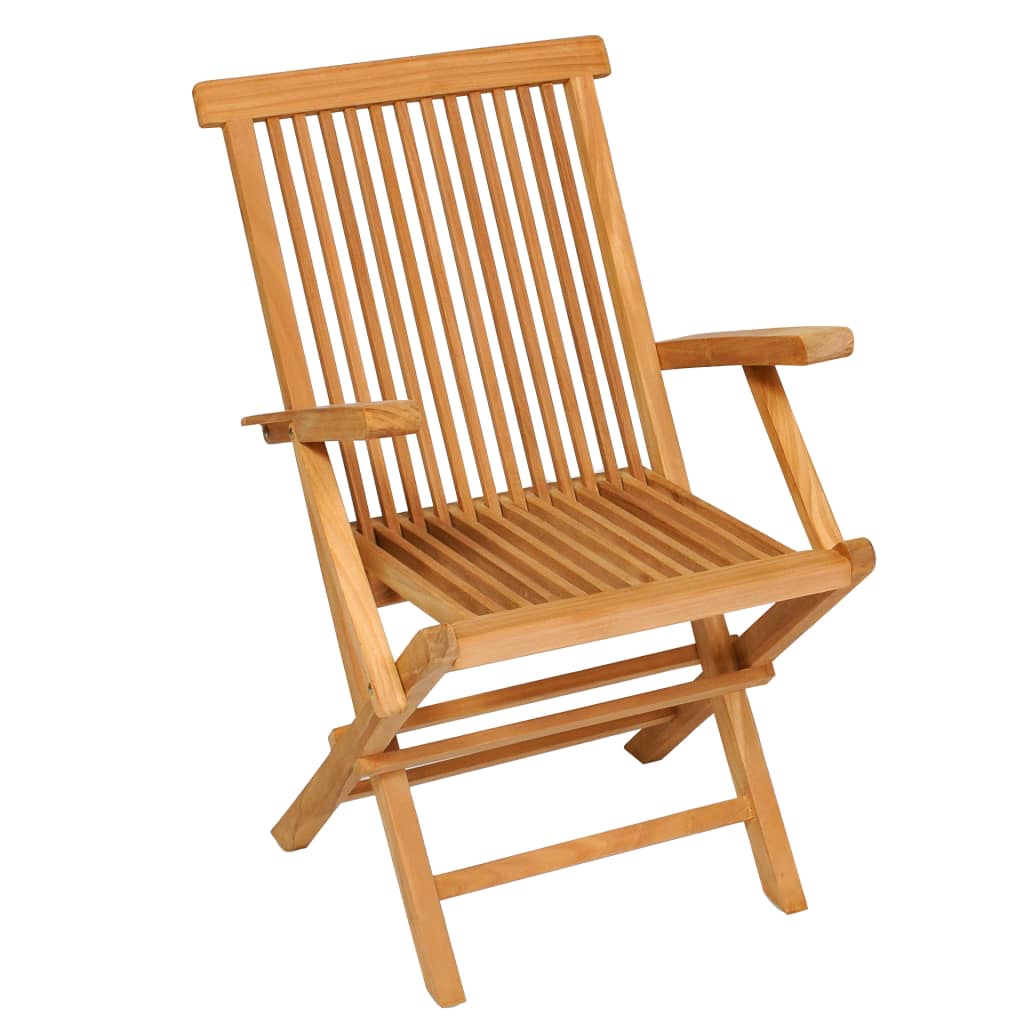 Matgrupp för trädgården 5 delar massivt teakträ