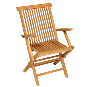 Matgrupp för trädgården 5 delar massivt teakträ