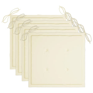 Trädgårdsstolar med dynor 4 st grå massivt akaciaträ