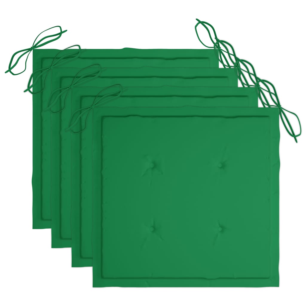 Trädgårdsstolar med dynor 4 st grå massivt akaciaträ