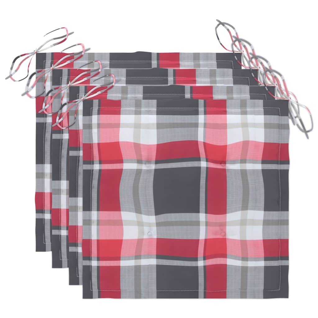 Trädgårdsstolar med dynor 4 st grå massivt akaciaträ