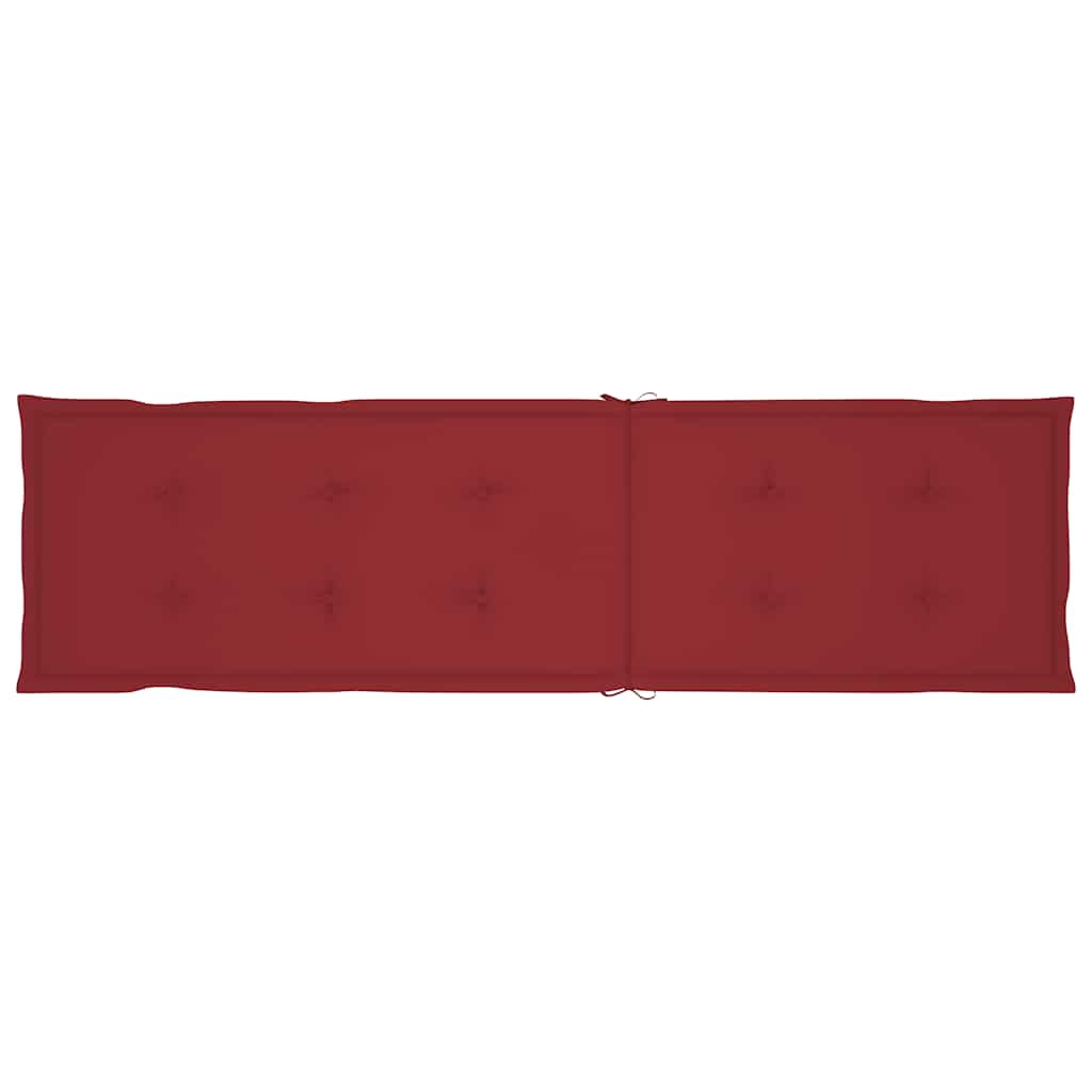 Däckstol med fotstöd och dyna massivt akaciaträ