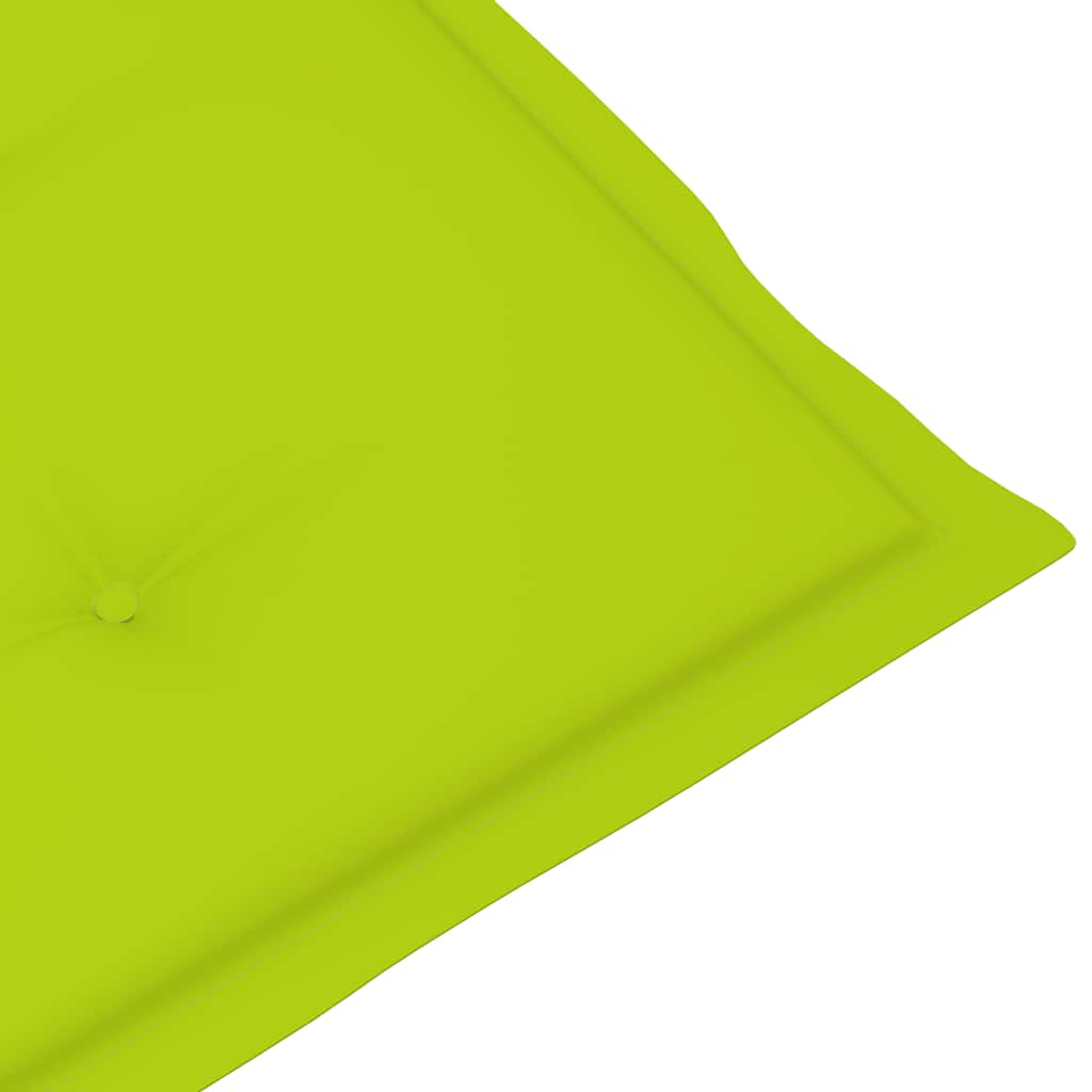 Däckstol med fotstöd och dyna massivt akaciaträ