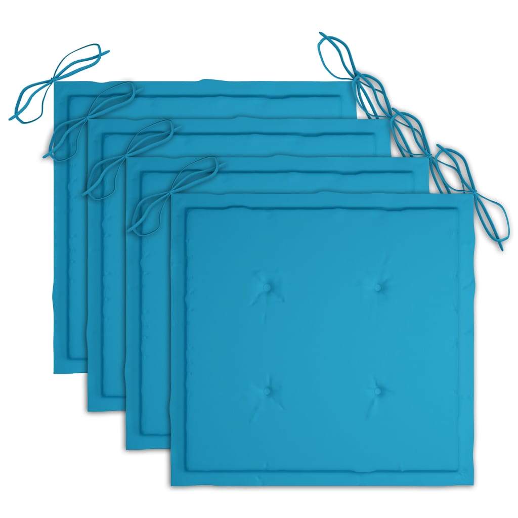 Trädgårdsstolar 3 st med dynor massivt akaciaträ