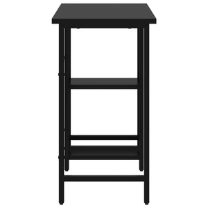 Datorbord svart 80x40x72 cm MDF och metall