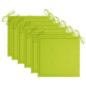 Hopfällbara trädgårdsstolar med dynor 6 st massivt akaciaträ