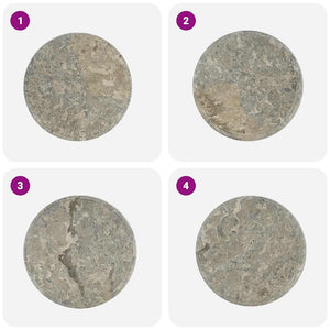 Bordsskiva grå Ø40x2,5 cm marmor