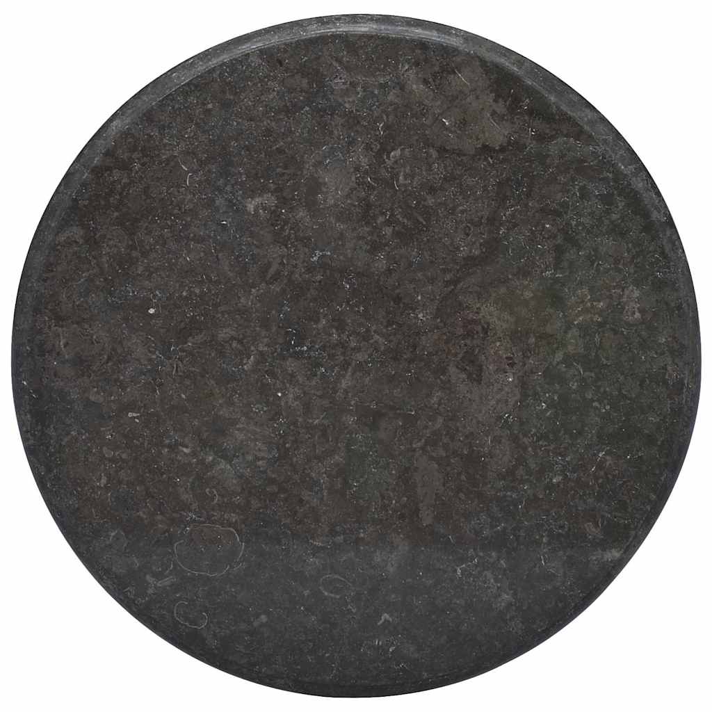 Bordsskiva svart Ø60x2,5 cm marmor