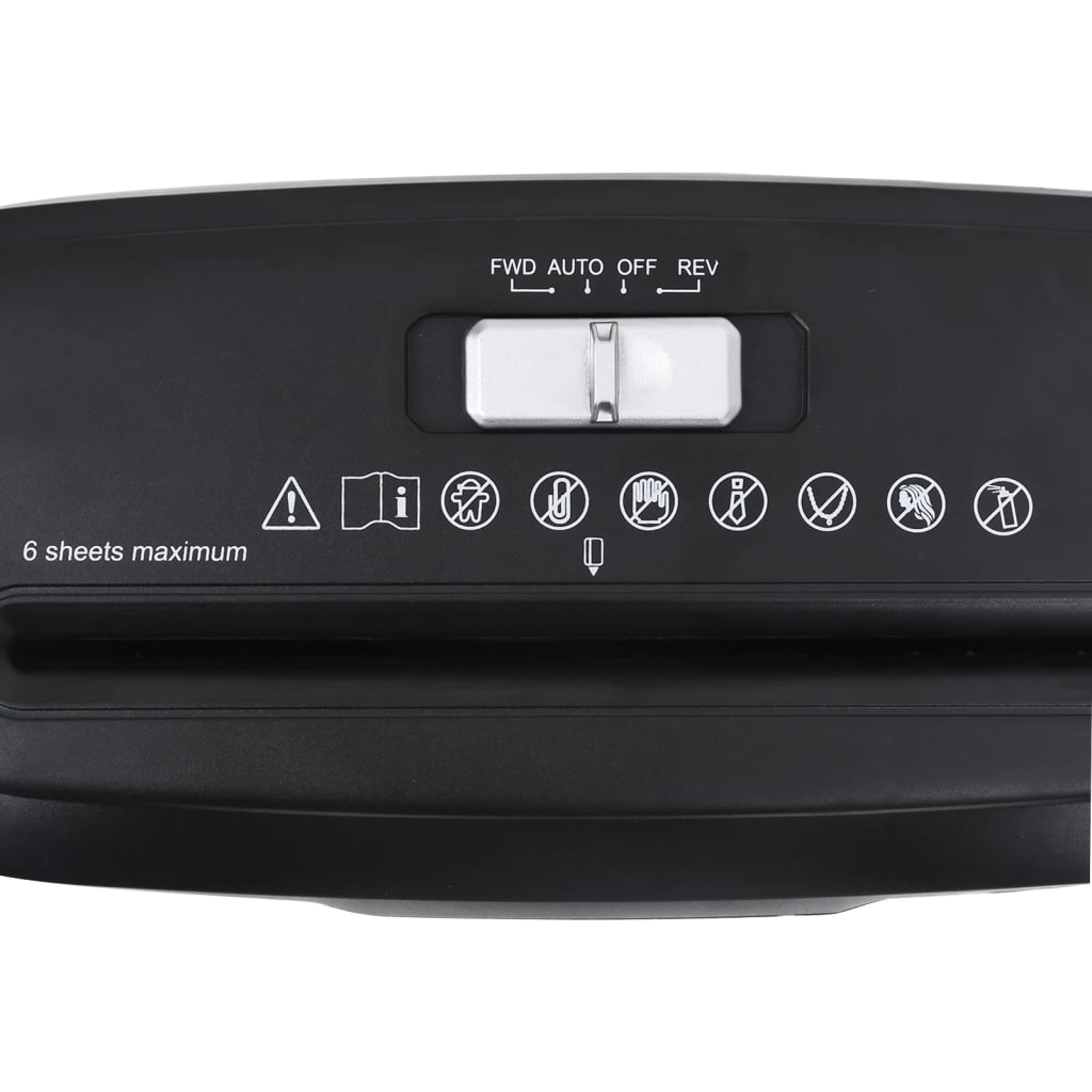 Dokumentförstörare 6 ark svart