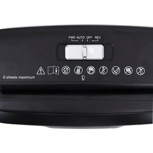 Dokumentförstörare 6 ark svart