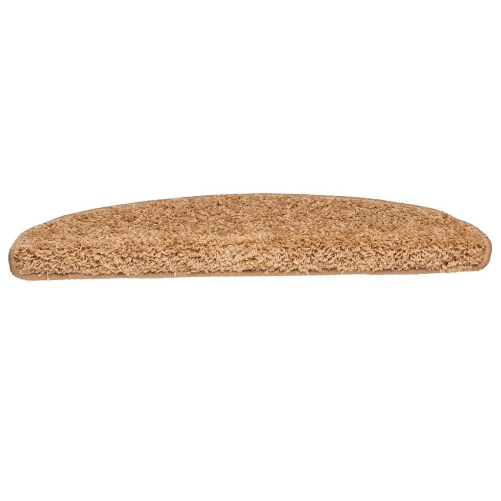 Trappmattor 10 st 65x21x4 cm beige halvrunda stora