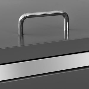 Skjul till två sopkärl 138x77,5x112,5 cm rostfritt stål