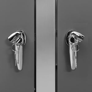 Skjul till fyra sopkärl 276,5x77,5x112,5 cm rostfritt stål