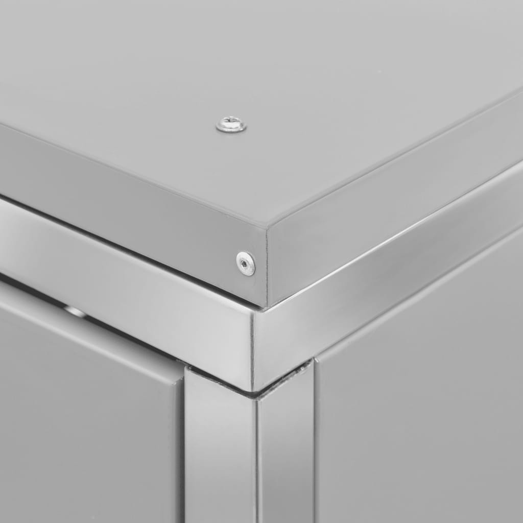 Skjul till ett sopkärl 69x77,5x112,5 cm rostfritt stål