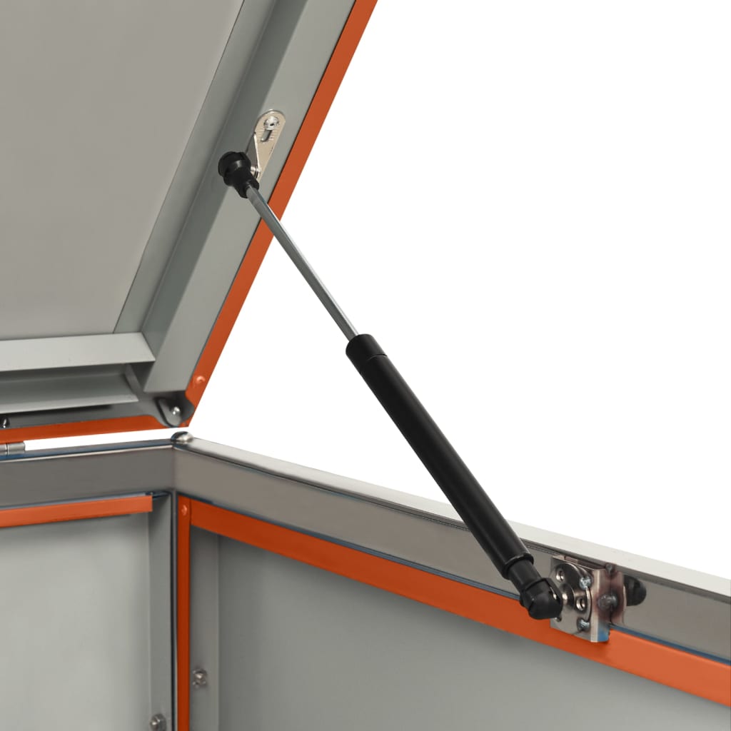 Skjul till tre sopkärl 207x77,5x112,5 cm rostfritt stål