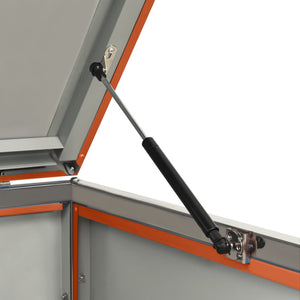 Skjul till tre sopkärl 207x77,5x112,5 cm rostfritt stål