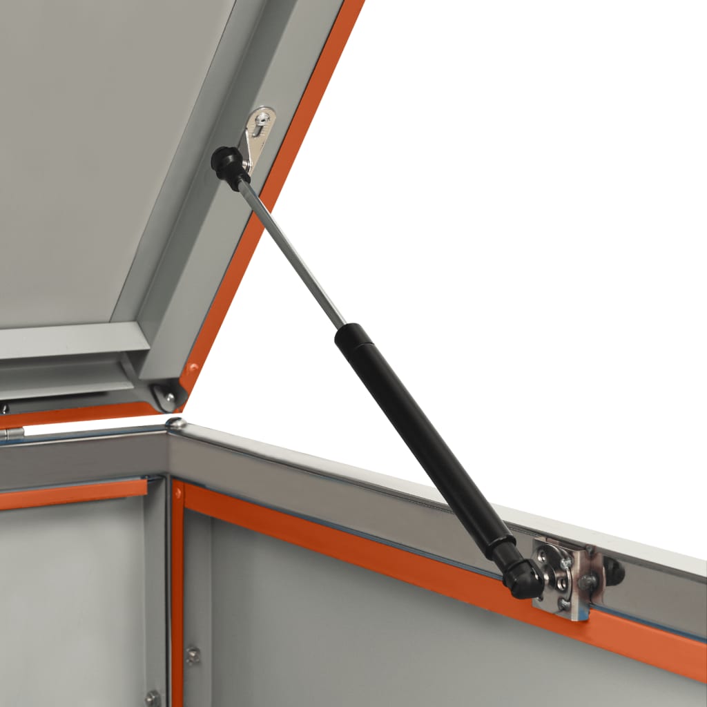 Skjul till fyra sopkärl 276,5x77,5x112,5 cm rostfritt stål