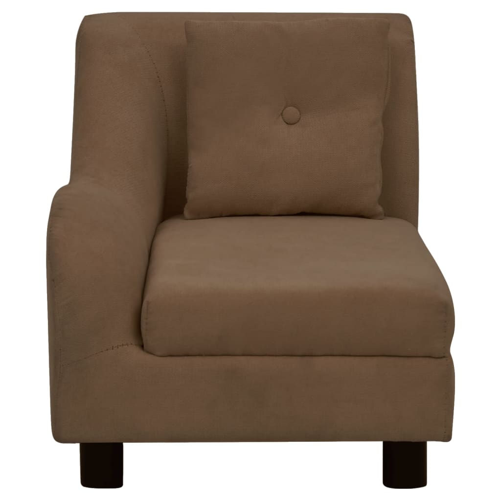 Hundsoffa med kudde brun 83x44x44 cm plysch