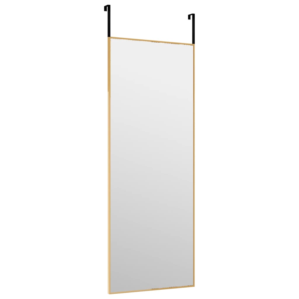 Dörrspegel guld 30x80 cm glas och aluminium