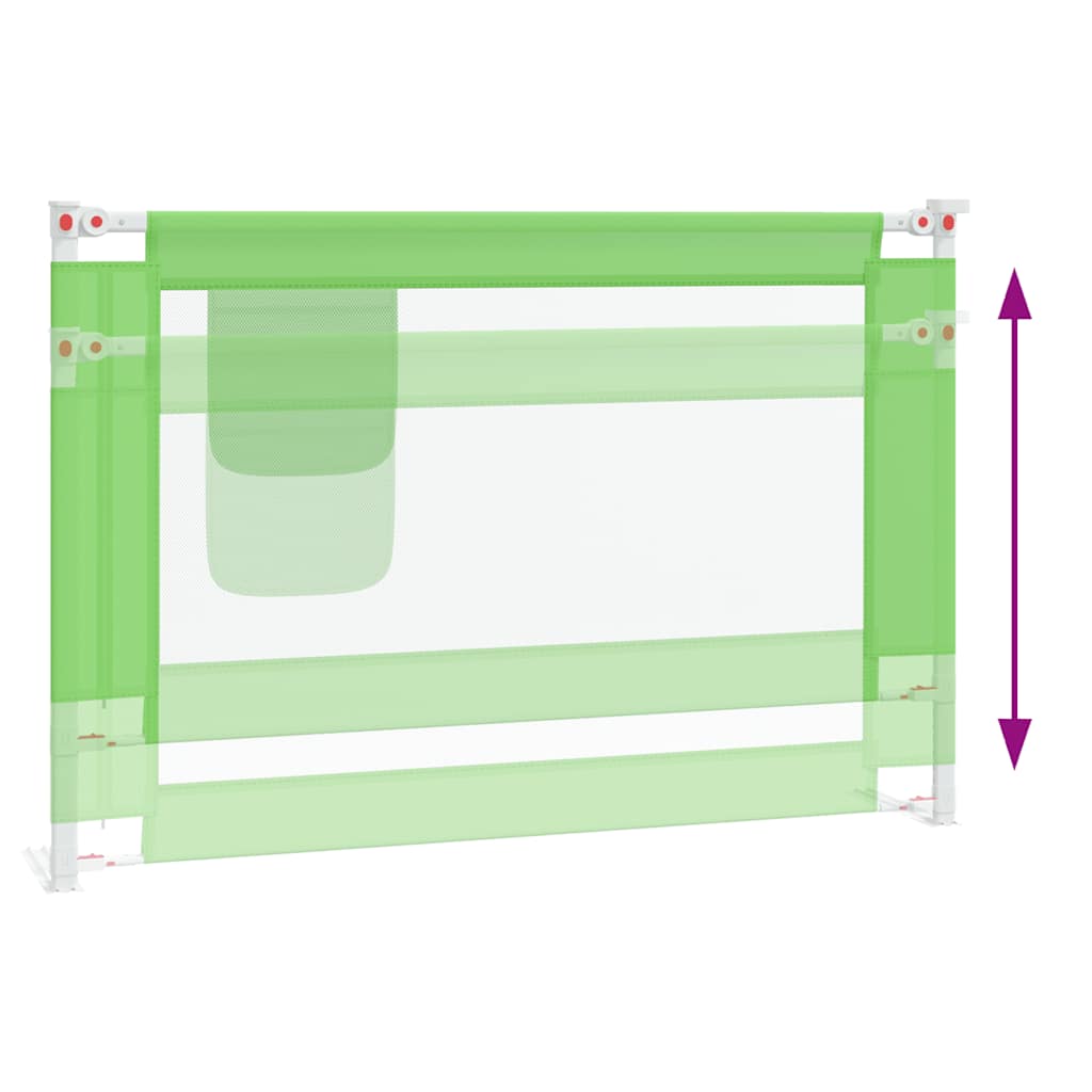 Sängskena för barn grön 100x25 cm tyg