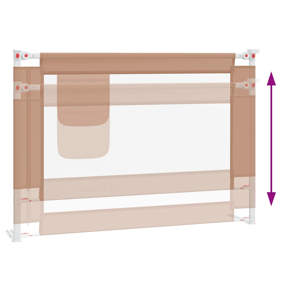 Sängskena för barn taupe 90x25 cm tyg