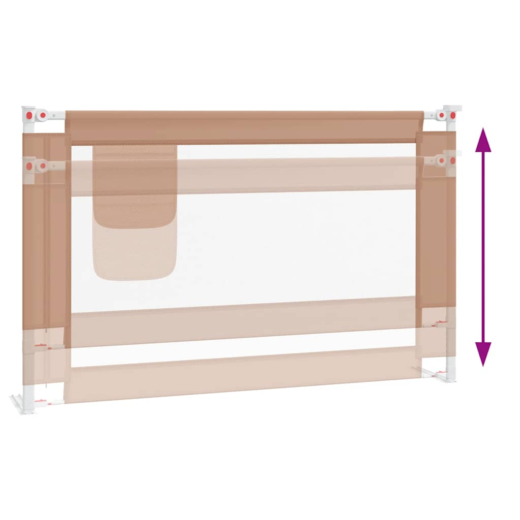 Sängskena för barn taupe 120x25 cm tyg