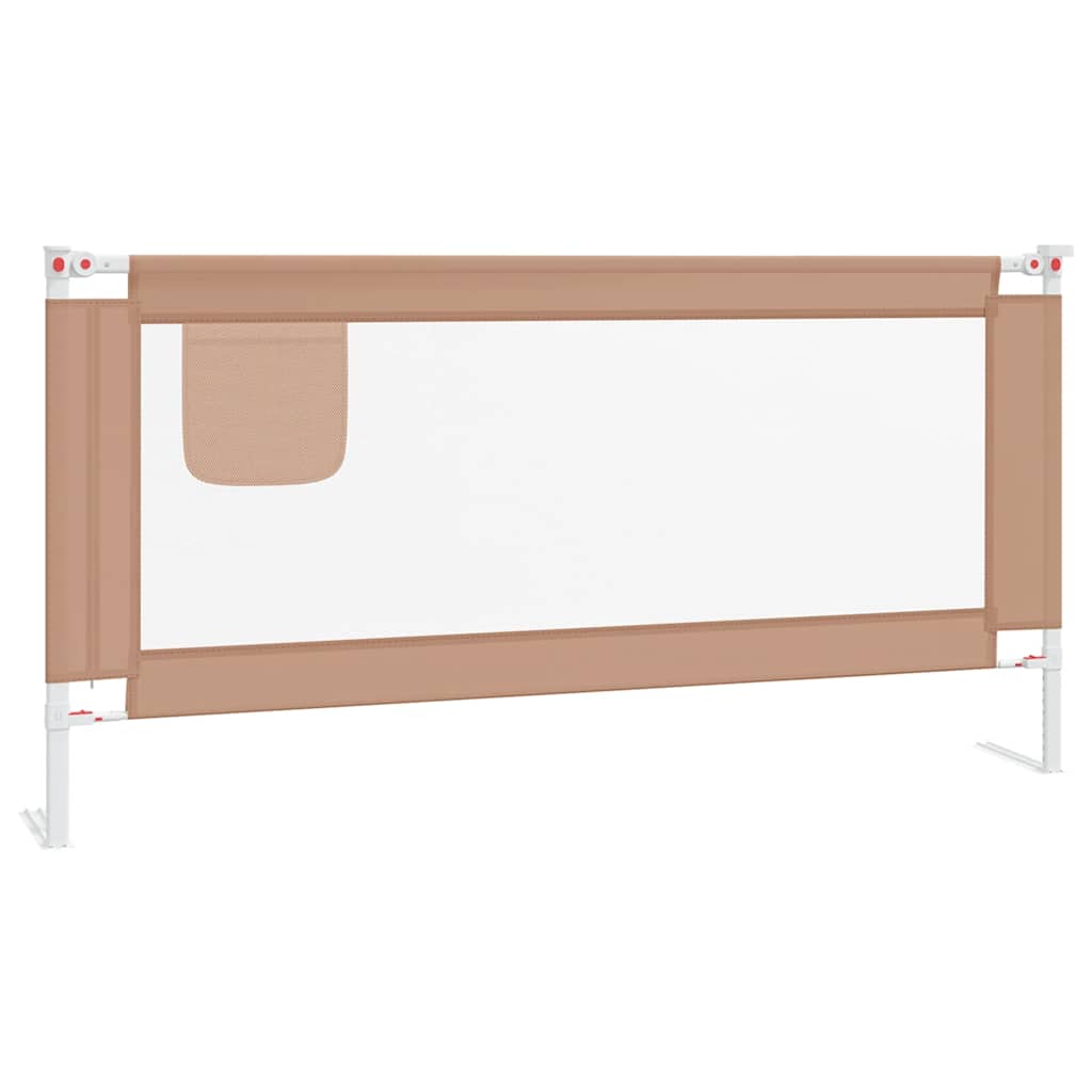 Sängskena för barn taupe 180x25 cm tyg