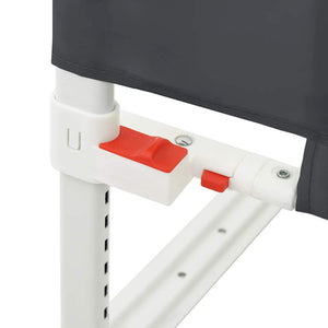 Sängskena för barn mörkgrå 100x25 cm tyg