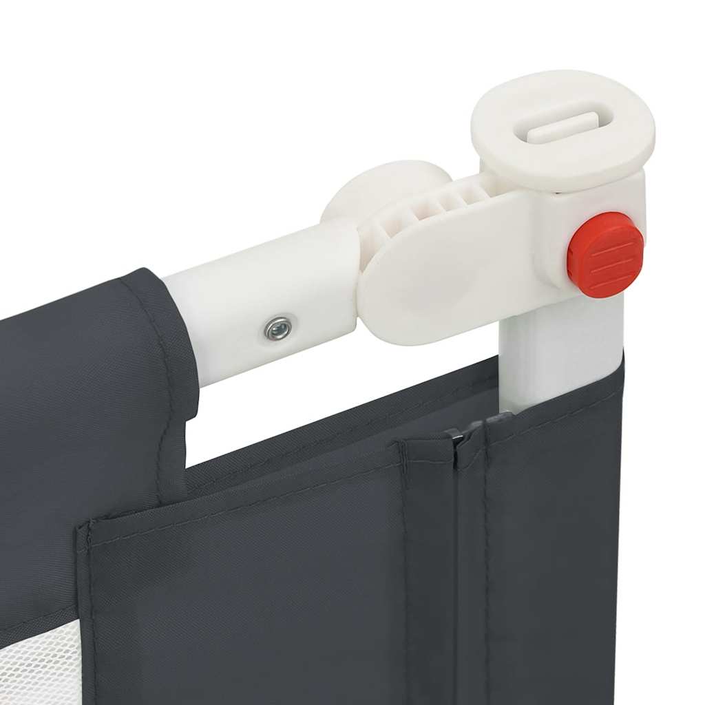 Sängskena för barn mörkgrå 150x25 cm tyg