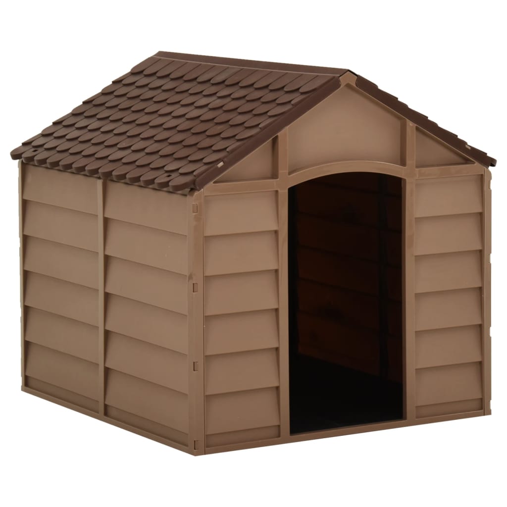 Hundkoja brun 71x71,5x68 cm PP
