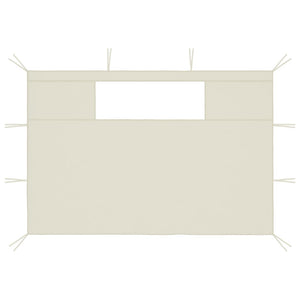 Sidoväggar med fönster till partytält 2 st gräddvit