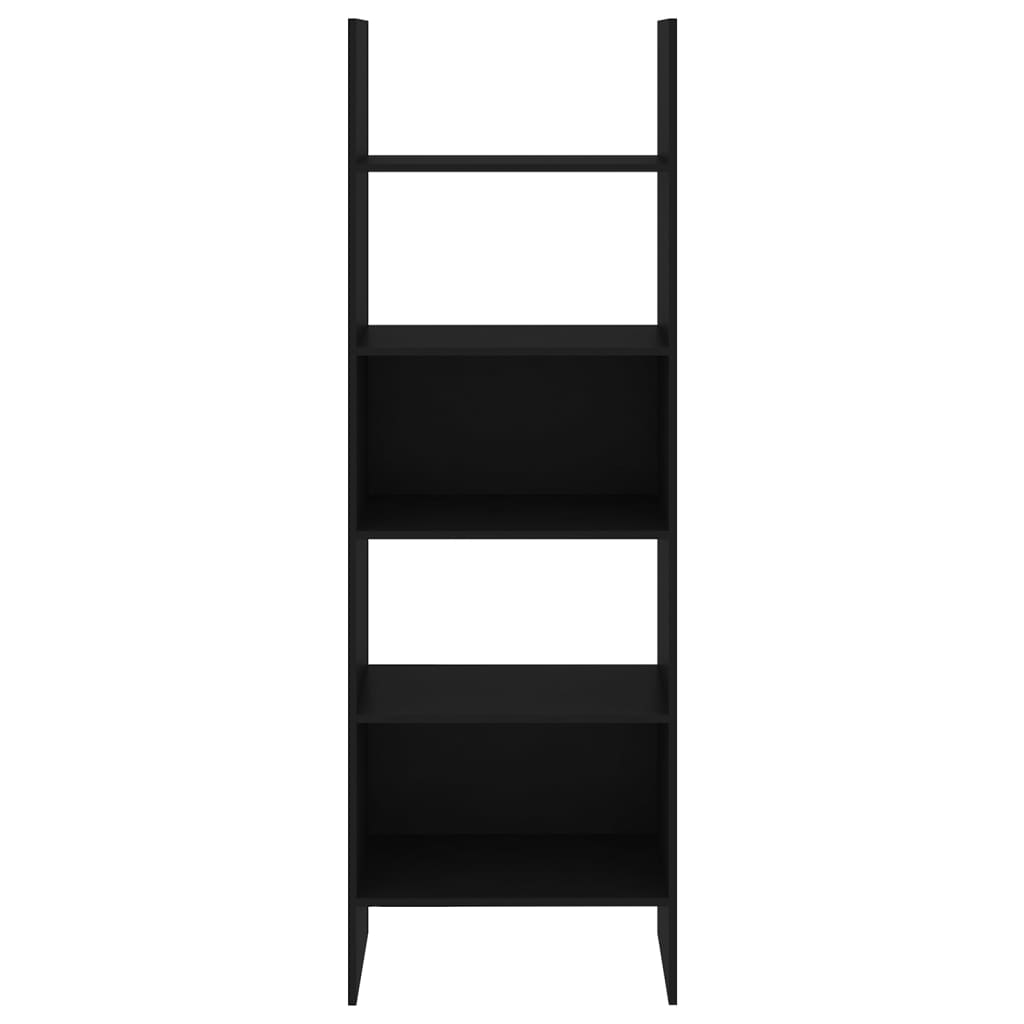 Bokhylla svart 60x35x180 cm konstruerat trä