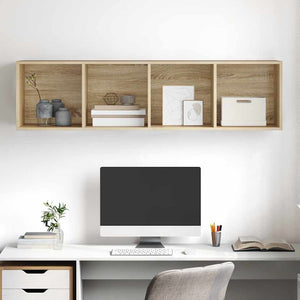 Väggmonterat tv-skåp somona-ek 37x37x142,5 cm konstruerat trä