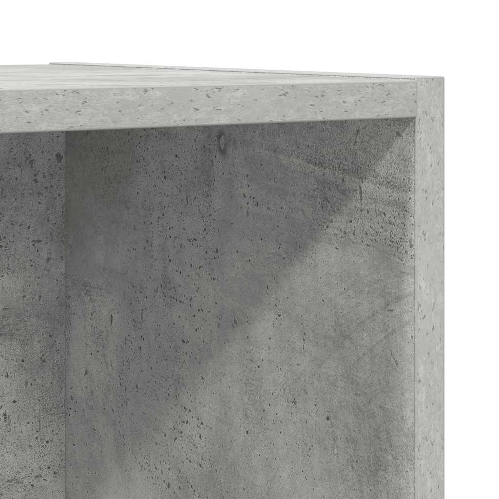 Väggmonterat tv-skåp betonggrå 37x37x142,5 cm konstruerat trä