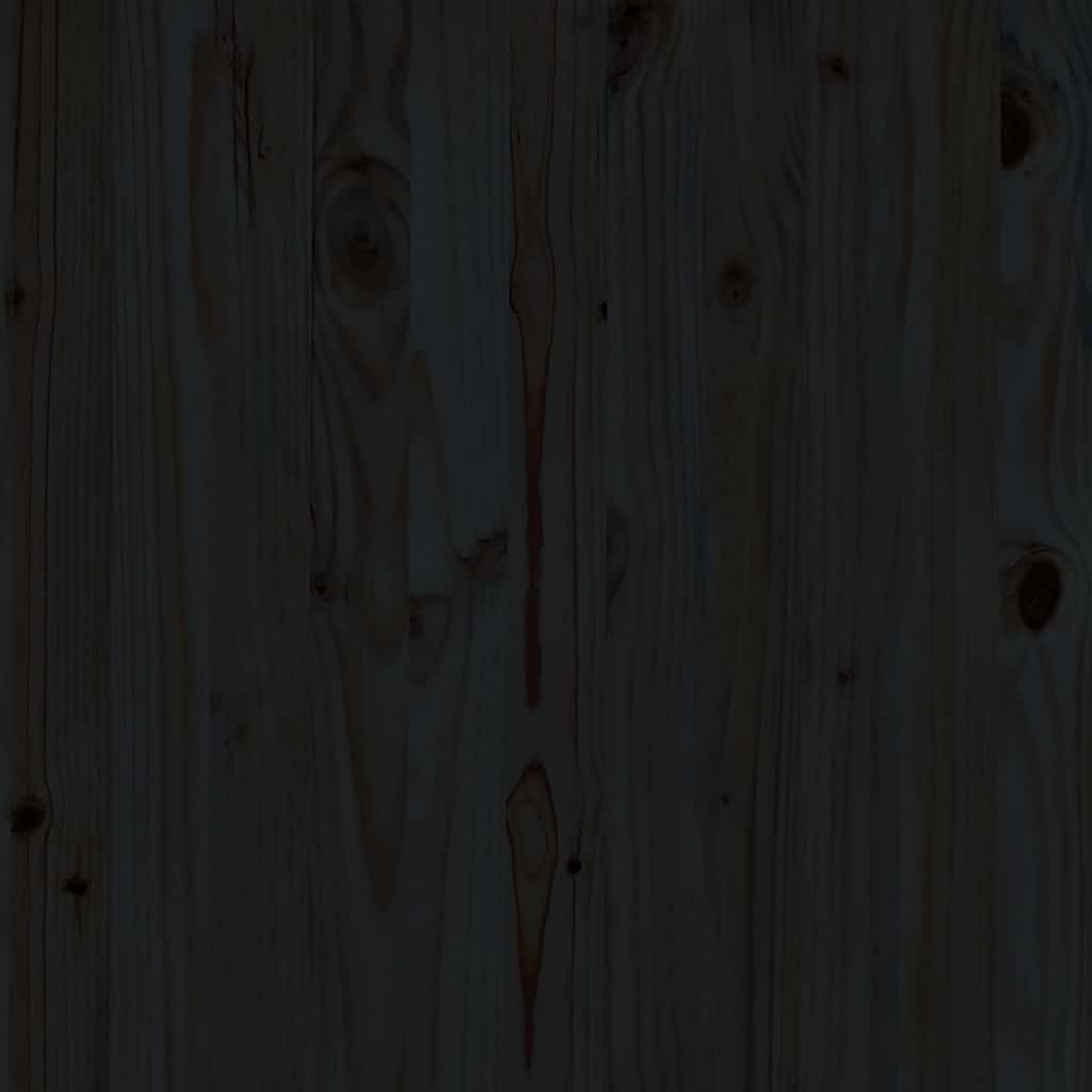 Loungegrupp för trädgården 3 delar svart massiv furu