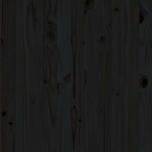 Loungegrupp för trädgården 3 delar svart massiv furu