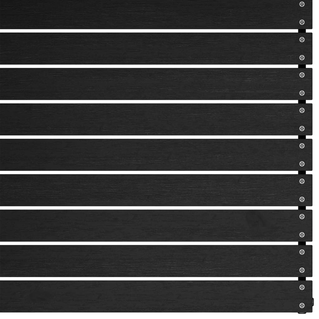 Loungegrupp för trädgården 3 delar svart massiv furu