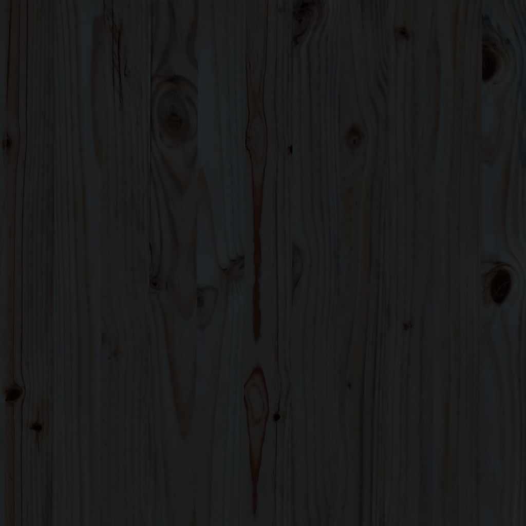 Loungegrupp för trädgården 3 delar svart massiv furu