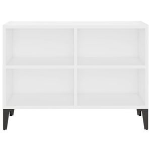 TV-bänk med metallben vit 69,5x30x50 cm