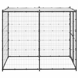 Hundgård för utomhusbruk med tak 110x220x180 cm