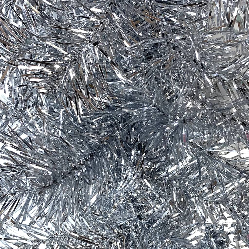 Julgirlang med LED-lampor 10 m silver