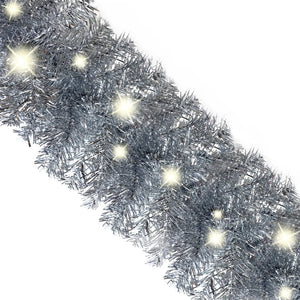 Julgirlang med LED-lampor 20 m silver