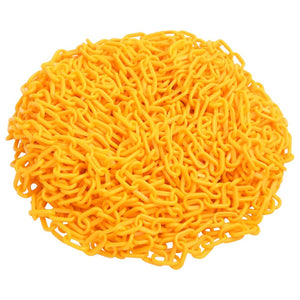 Varningskedja gul 100 m Ø6 mm plast