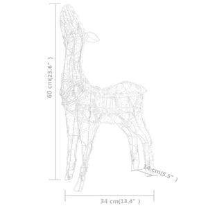 Juldekoration renfamilj akryl 160 LED kallvit