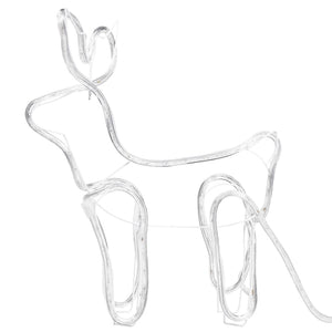 Utomhusdekoration renar och släde 576 lysdioder