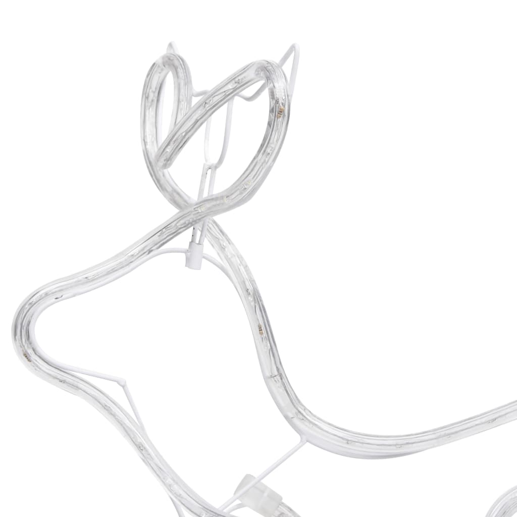 Utomhusdekoration renar och släde 576 lysdioder