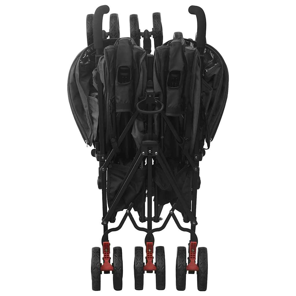 Tvillingvagn antracit stål