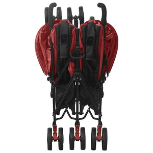 Tvillingvagn röd stål