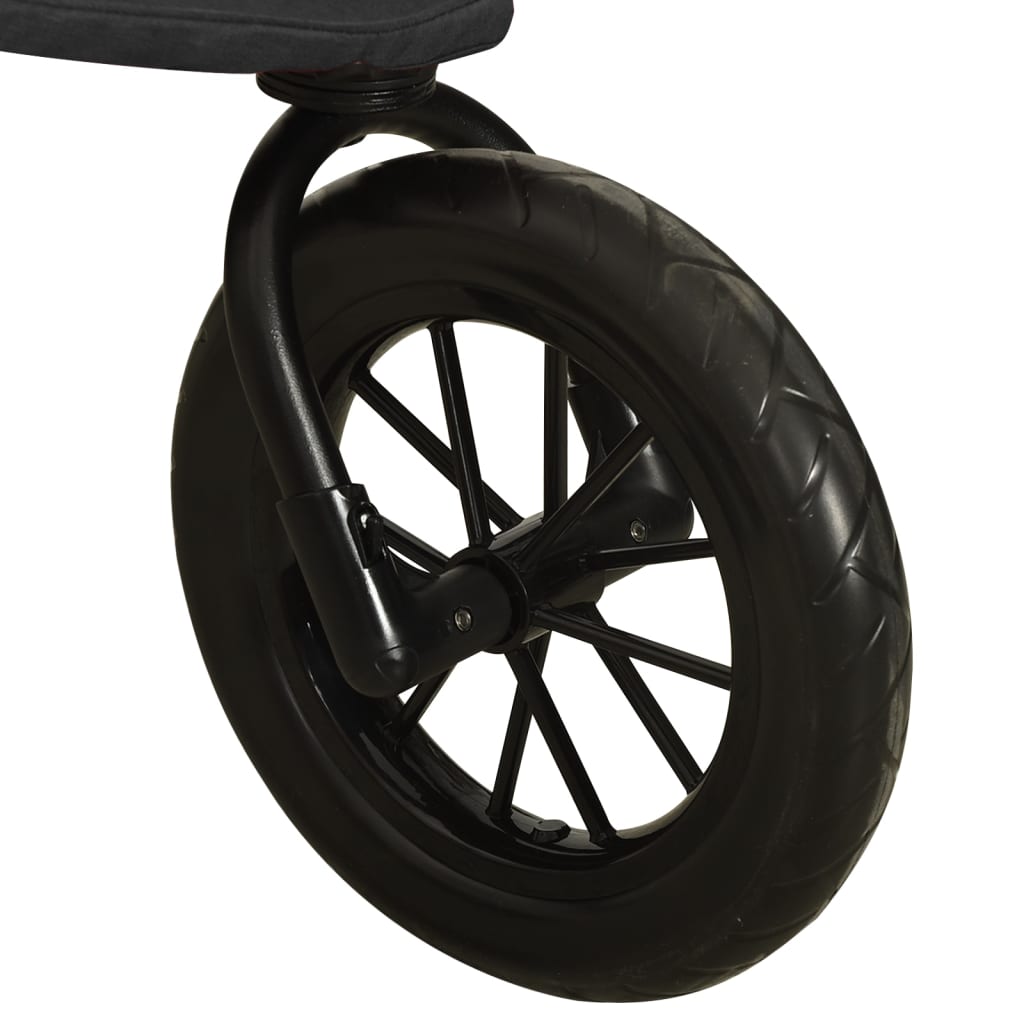 Barnvagn antracit stål