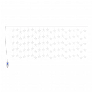 Ljusgardin med stjärnor 500 lysdioder kallvit 8 funktioner